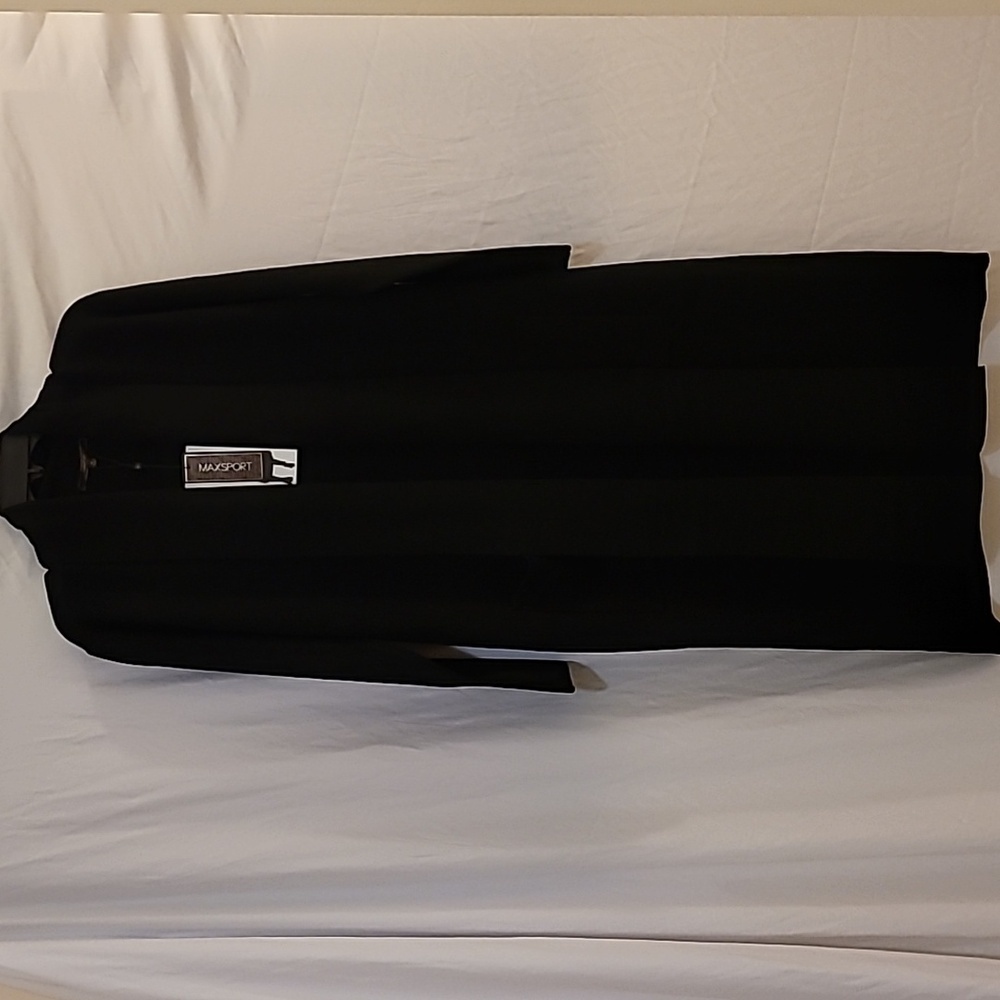 Max Sport Black Knit Long Cardigan Sweater - Picture 6 of 9